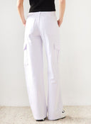Παντελόνι τζιν cargo wide leg - Λευκό - thefashionproject.gr - The Fashion Project