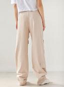 Παντελόνι τζιν cargo wide leg - Μπεζ - thefashionproject.gr - The Fashion Project
