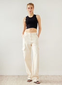Παντελόνι τζιν cargo wide leg - Ζαχαρί - thefashionproject.gr - The Fashion Project