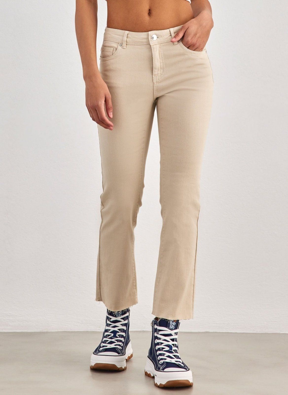 Παντελόνι τζιν SHEILA flare Vero Moda 10289924 - Μπεζ - thefashionproject.gr - VERO MODA