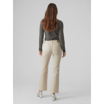 Παντελόνι τζιν SHEILA flare Vero Moda 10289924 - Μπεζ - thefashionproject.gr - VERO MODA