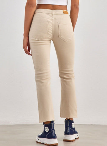 Παντελόνι τζιν SHEILA flare Vero Moda 10289924 - Μπεζ - thefashionproject.gr - VERO MODA