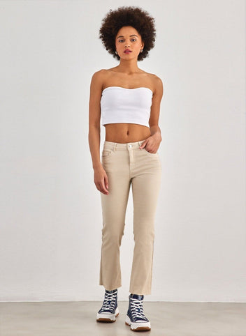 Παντελόνι τζιν SHEILA flare Vero Moda 10289924 - Μπεζ - thefashionproject.gr - VERO MODA
