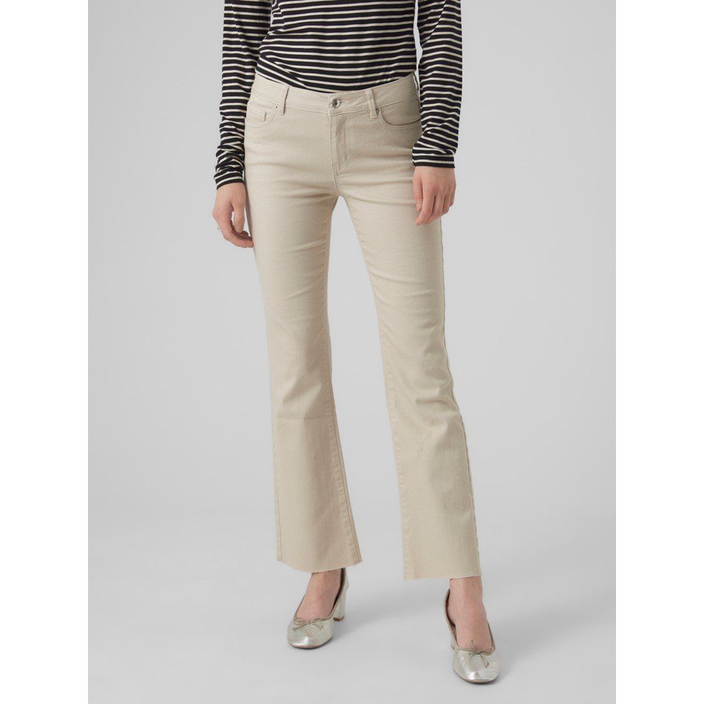 Παντελόνι τζιν SHEILA flare Vero Moda 10289924 - Μπεζ - thefashionproject.gr - VERO MODA