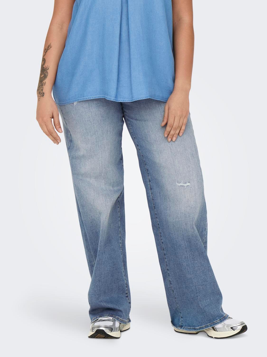 Παντελόνι τζιν wide leg plus size CARMAKOMA 15316412 - Μπλε jean - thefashionproject.gr - CARMAKOMA
