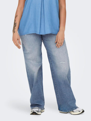 Παντελόνι τζιν wide leg plus size CARMAKOMA 15316412 - Μπλε jean - thefashionproject.gr - CARMAKOMA
