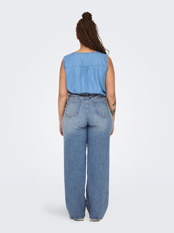 Παντελόνι τζιν wide leg plus size CARMAKOMA 15316412 - Μπλε jean - thefashionproject.gr - CARMAKOMA