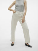 Παντελόνι τζιν wide leg Vero moda 10305310 - Μπεζ - thefashionproject.gr - VERO MODA