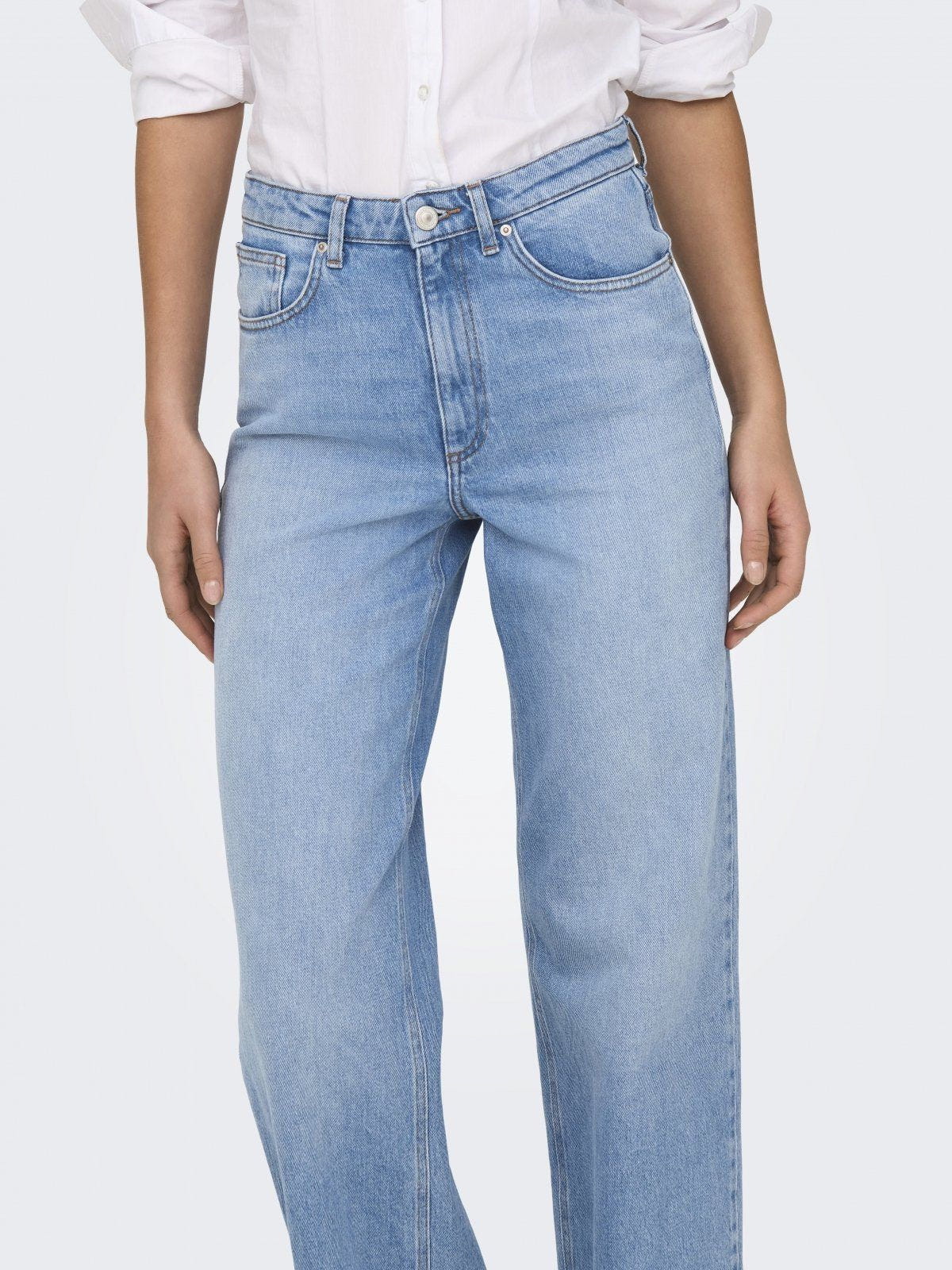 Παντελόνι τζιν wideleg JUIICY ONLY 15345249 - Μπλε denim - thefashionproject.gr - ONLY