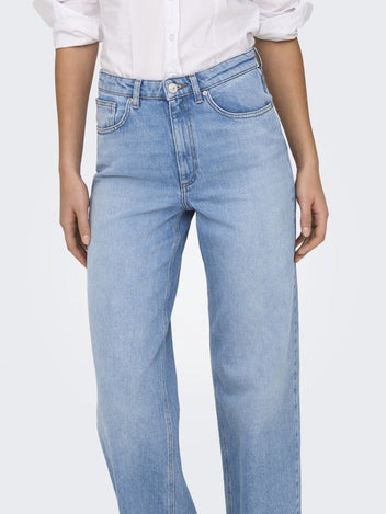 Παντελόνι τζιν wideleg JUIICY ONLY 15345249 - Μπλε denim - thefashionproject.gr - ONLY
