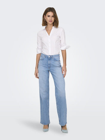Παντελόνι τζιν wideleg JUIICY ONLY 15345249 - Μπλε denim - thefashionproject.gr - ONLY