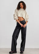 Παντελόνι wide leg δερματίνη ONLY 15264688