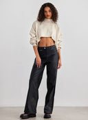 Παντελόνι wide leg δερματίνη ONLY 15264688