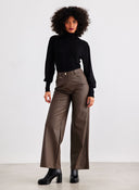 Παντελόνι wide leg δερματίνη ONLY 15264688