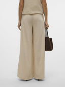Παντελόνι wide leg με πιέτες Vero Moda 10326937 - Άμμου - thefashionproject.gr - VERO MODA