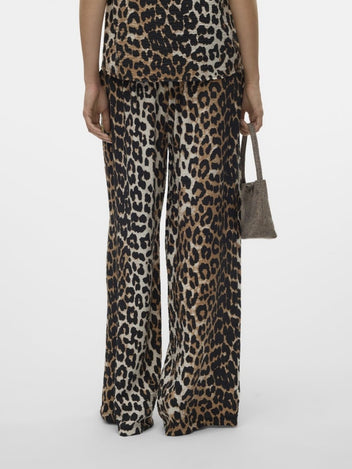 Παντελόνι wide leg με print Vero Moda 10303759 - Leopard - thefashionproject.gr - VERO MODA