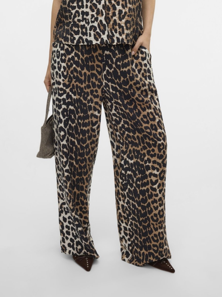 Παντελόνι wide leg με print Vero Moda 10303759 - Leopard - thefashionproject.gr - VERO MODA