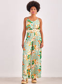 Παντελόνι wide leg σατέν με print ONLY 15315870 - Μέντα - thefashionproject.gr - ONLY
