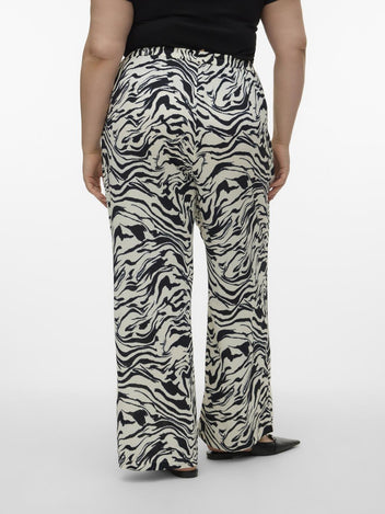 Παντελόνι wide leg υφασμάτινο plus size Vero Moda Curve 10305493 - Ζαχαρί - thefashionproject.gr - VERO MODA CURVE