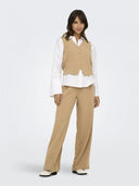 Παντελόνι wideleg με λάστιχο ONLY 15338922 - Caramel - thefashionproject.gr - ONLY