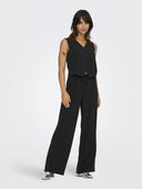 Παντελόνι wideleg με λάστιχο ONLY 15338922 - Μαύρο - thefashionproject.gr - ONLY