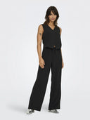 Παντελόνι wideleg με λάστιχο ONLY 15338922 - Μαύρο - thefashionproject.gr - ONLY