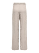 Παντελόνι wideleg με λινό ONLY 15338710 - Μπεζ - thefashionproject.gr - ONLY