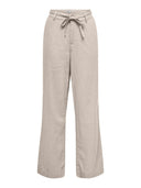 Παντελόνι wideleg με λινό ONLY 15338710 - Μπεζ - thefashionproject.gr - ONLY