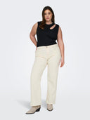 Παντελόνι Wilie wideleg plus size CARMAKOMA 15310701 - Μπεζ - thefashionproject.gr - CARMAKOMA