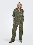 Παντελόνι υφασμάτινο plus size Carmakoma 15316963 - Λαδί - thefashionproject.gr - CARMAKOMA