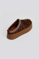 Παντόφλες suede με print και συνθετική γούνα ERYNN - Leopard - thefashionproject.gr - ERYNN