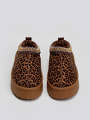 Παντόφλες suede με print και συνθετική γούνα ERYNN - Leopard - thefashionproject.gr - ERYNN