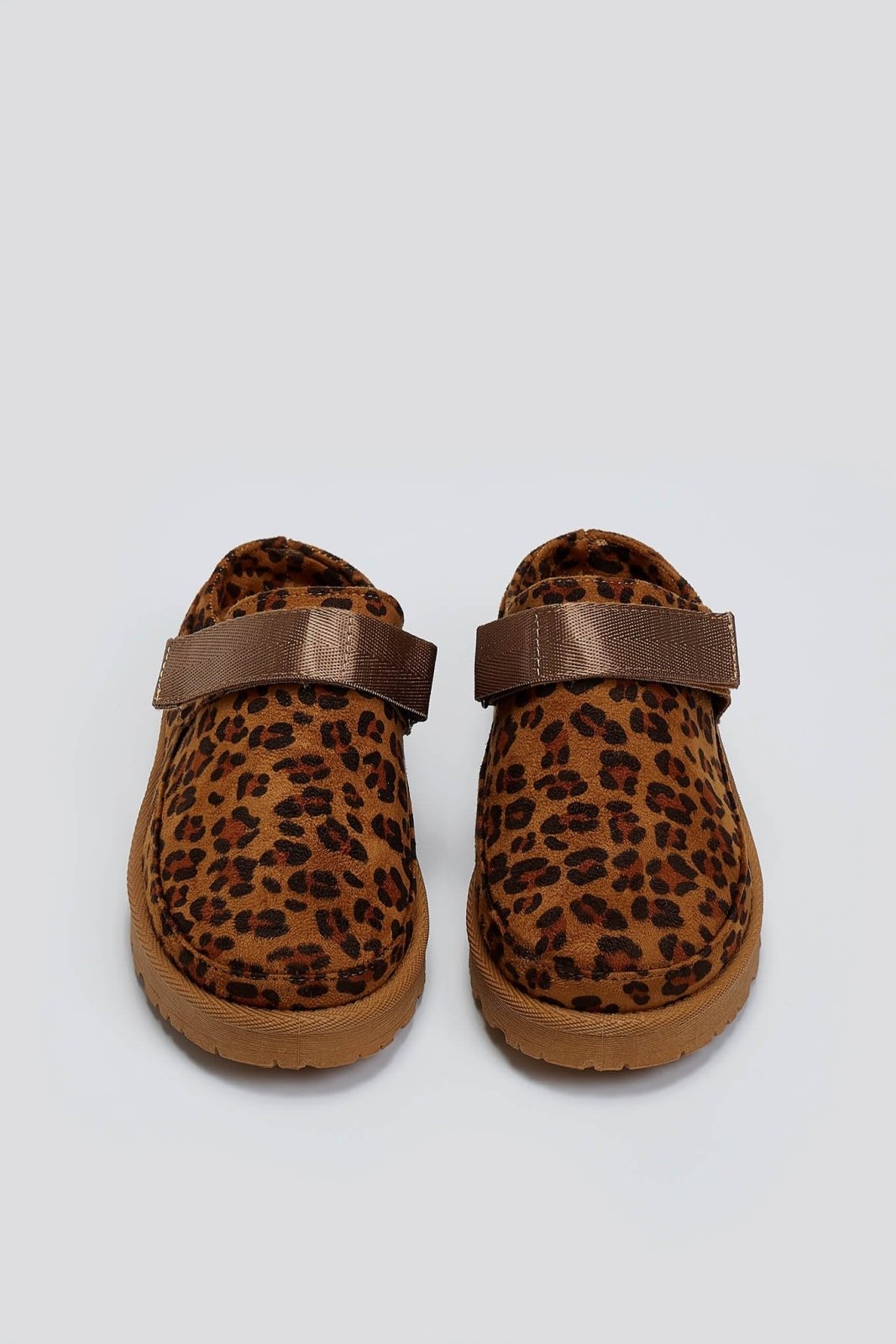 Παντόφλες suede με velcro και συννθετική γούνα ERYNN - Leopard - thefashionproject.gr - ERYNN