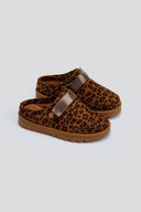 Παντόφλες suede με velcro και συννθετική γούνα ERYNN - Leopard - thefashionproject.gr - ERYNN