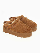 Παντόφλες teddy με συνθετική γούνα - Κάμελ - thefashionproject.gr - ERYNN