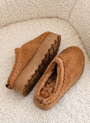 Παντόφλες teddy με συνθετική γούνα - Κάμελ - thefashionproject.gr - ERYNN