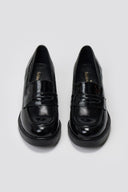 Patent Leather Loafers Block Heel TFP - Black Patent - thefashionproject.gr - TFP