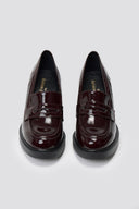 Patent Leather Loafers Block Heel TFP - Bordeaux Patent - thefashionproject.gr - TFP