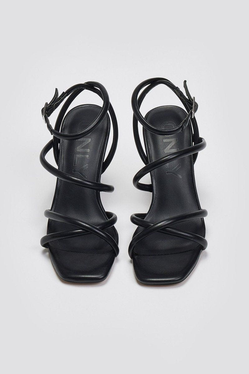 Πέδιλα crossover με μπαρέτα ONLY 15340883 - Μαύρο - thefashionproject.gr - ONLY