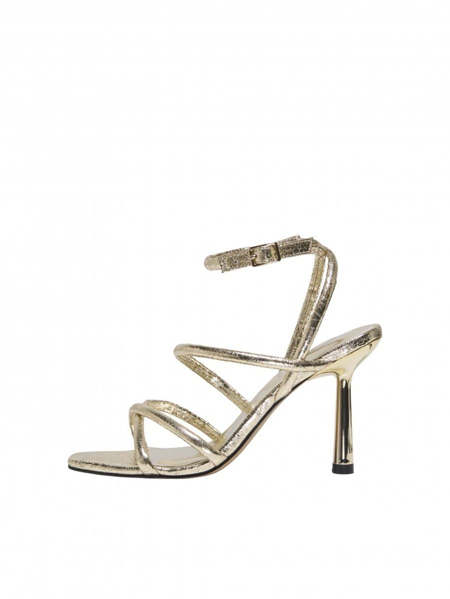 Πέδιλα crossover με μπαρέτα ONLY 15340883 - Χρυσό - thefashionproject.gr - ONLY