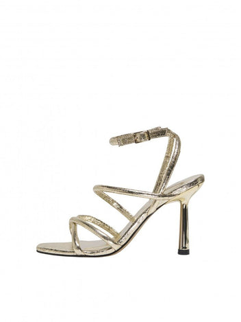 Πέδιλα crossover με μπαρέτα ONLY 15340883 - Χρυσό - thefashionproject.gr - ONLY