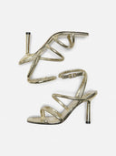 Πέδιλα crossover με μπαρέτα ONLY 15340883 - Χρυσό - thefashionproject.gr - ONLY