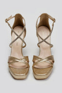 Πέδιλα crossover με στρας TFP - Χρυσό - thefashionproject.gr - TFP