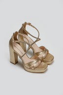Πέδιλα crossover με στρας TFP - Χρυσό - thefashionproject.gr - TFP