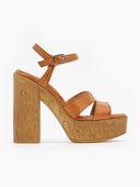 Πέδιλα δερμάτινα με φελλό tfp - Ταμπά - thefashionproject.gr - TFP