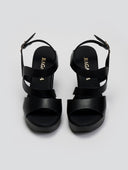 Πέδιλα δερμάτινα με φιάπα Ragazza 0339 - Μαύρο - thefashionproject.gr - RAGAZZA