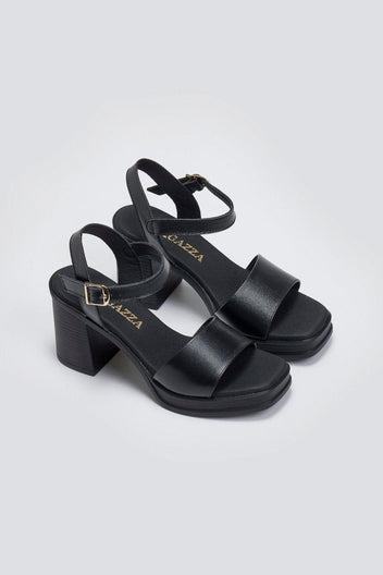 Πέδιλα δερμάτινα με μπαρέτα Ragazza 0794 - Μαύρο - thefashionproject.gr - RAGAZZA