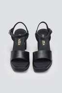 Πέδιλα δερμάτινα με μπαρέτα Ragazza 0794 - Μαύρο - thefashionproject.gr - RAGAZZA