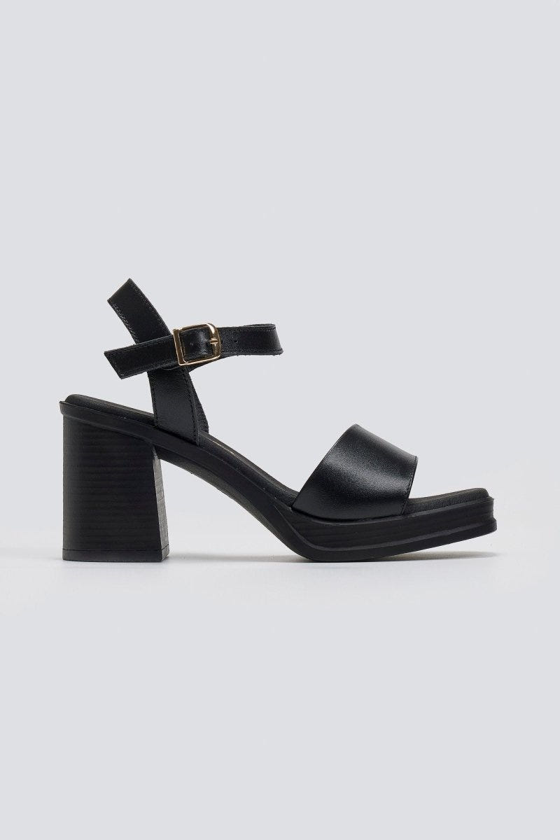 Πέδιλα δερμάτινα με μπαρέτα Ragazza 0794 - Μαύρο - thefashionproject.gr - RAGAZZA
