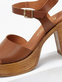 Πέδιλα δερμάτινα με μπαρέτα RAGAZZA 0868